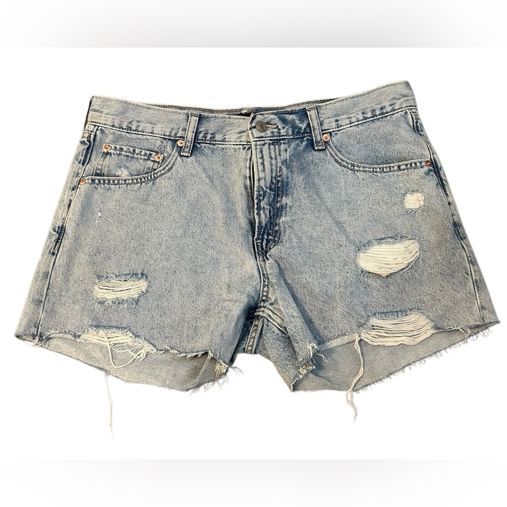 GAP Blue Jean Shorts Distressed Vintage Style